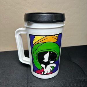 1998 Marvin the Martian Super Thermo Insulated Travel Mug 22oz Warner Bros Cup